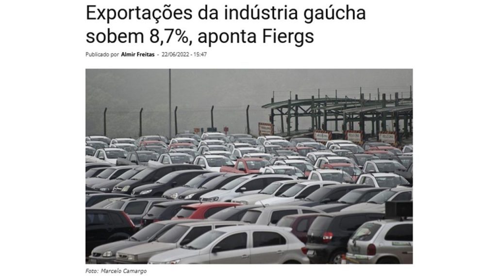 Exportações da indústria gaúcha sobem 8,7%, aponta Fiergs